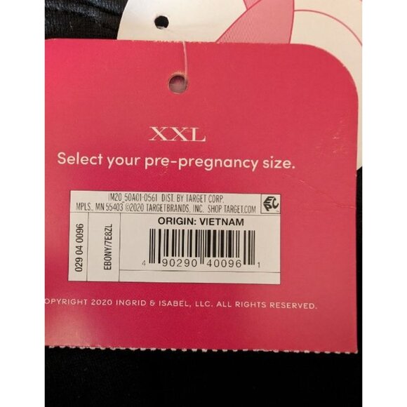 Isabel Maternity by Ingrid & Isabel Over Belly Ponte Maternity Pants Black XXL - Picture 5 of 6